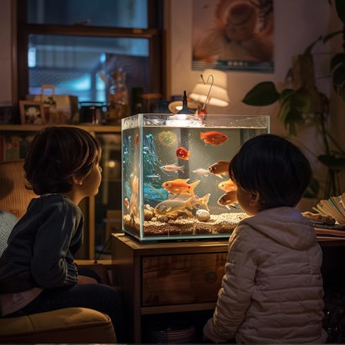 Image of 6.5 Gallon Rimless Aquarium, Ultra Clear Low Iron Cube Tank | 6mm low iron glass, 11.8 x 11.8 x 11.8 in cube design for aquascaping, planted tanks, betta fish and shrimp