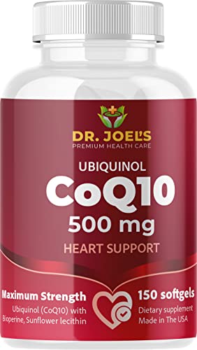 Dr. JOELS MOM NUTRIX Physician Recommended COQ10 500 mg - Maximum Potency & Absorption - Immune Support - 150 Softgels - Made in The USA