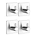 Produktbild GreenDream 4 Packung 3M Selbstklebendes Handtuch Haken, gebürstetem Edelstahl Bademantel Kleiderhaken-3M-Stick Wandhaken für Bad Küche
