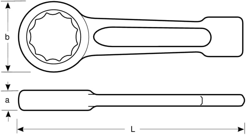 バーコ ノンスパーキングリングエンド打撃レンチ NS10425