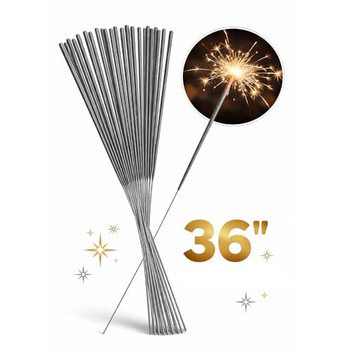 36 Inch Long Sparklers Tags 60 Pack, Premium...