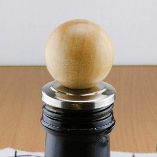 Hemoton 3 peças de garrafa de vinho de metal com tampa de champanhe de cortiça e cabeça redonda de m