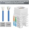 VCELINK Dust Cover Cat6 Keystone Jacks Slim Profile 25-Pack with UL-Listed Cat6 Keystone Jacks 25-Pack