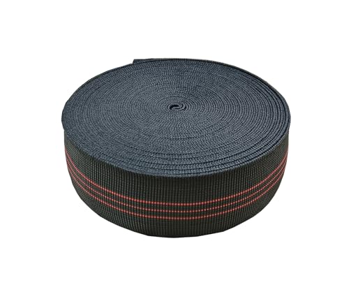 YLM1991 Correa elástica de látex para tapicería, correa elástica de repuesto para sillón, alternativa de resorte para cojines caídos (2 pulgadas, 40 pies)