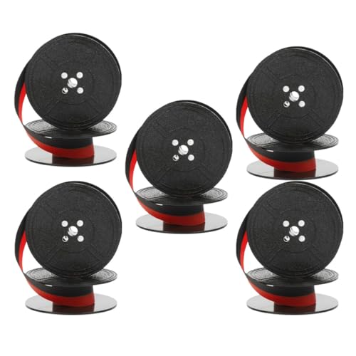 EXAOMBLE Paquete de 5 Cintas de Nailon para Máquina de Escribir Compatibilidad Mejorada y Claridad de Impresión, Adecuado para Escuelas y Hogares