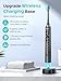 COSLUS C40 Sonic Electric Toothbrush for Adults: 47000 VPM for Deep Cleaning & Whitening with Travel Case - 5 Modes for Sensitive Teeth & Braces, Wireless Charging, 6 Brush Heads, Black & Green (2PCS)