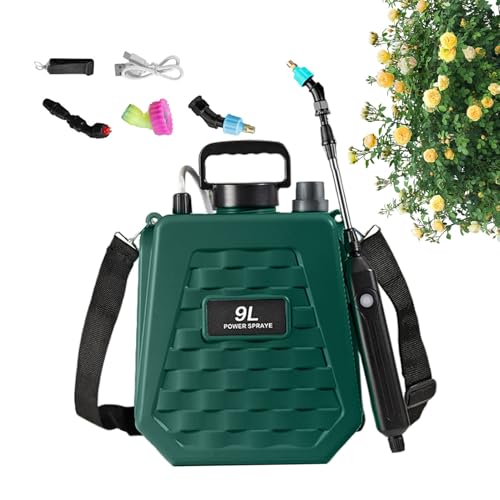 Yidueace Mochila Pulverizadora Eléctrica,Pulverizadores en Mochila para Césped y Jardinería | Depósito para Fumigar Abono con 2 Velocidades Ajustables para Jardinería Agrícola y Césped