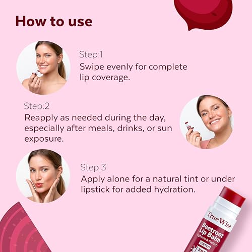 Image of Tinted Lip Balm with SPF 50 PA+++ Brightening Beetroot Lip Balm For Dark Lips With Kojic Acid,Vitamin E, Soft, Glossy Lips- SPF lip balm for Women 5g