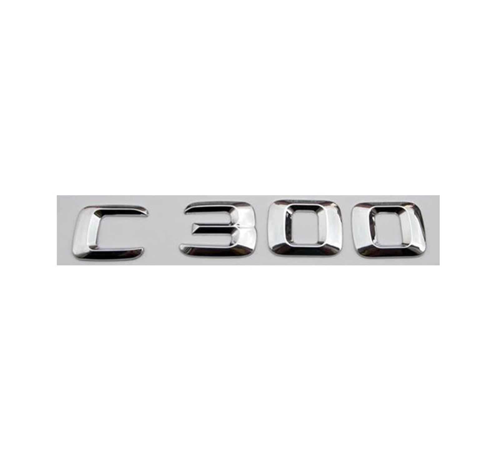 3d Chrome Car Letters For C63 C180 C200 C220 C260 C300 W205 W204 W203 Trunk Emblem Logo Stickers Accessories(C300)