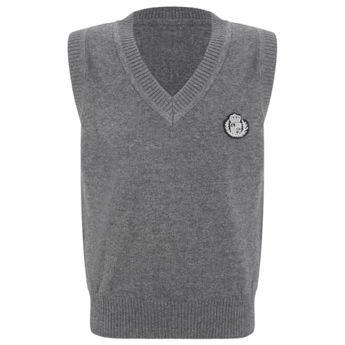 FEESHOW Boys Sweater Vest Unisex Toddler Pullover Knitted Uniform Vest for Kids School Casual Wear