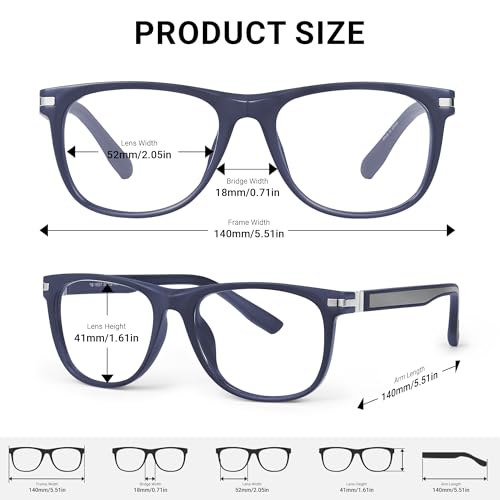 Image of JM Blue Light Blocking Glasses Women Men Computer Small Face Frame Bluelight Blocker Teens Photochromic Lenses Blue