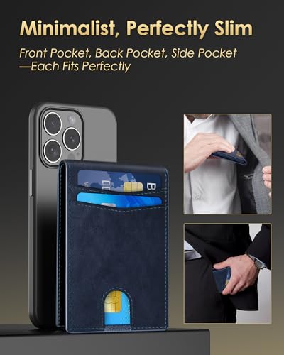 Image of QLD Wallet for Men - RFID Blocking [Functional & Practical] Bifold Slim Minimalist Credit Card Holder Pop Up Metal Case with Cash Slot, Front Pocket with ID Window, Gift Boxed