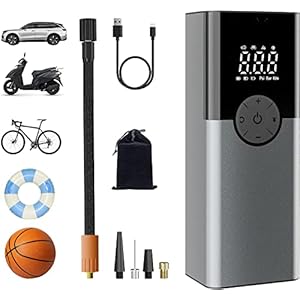 ZORUMAN 6000mAh Tragbare Elektronische Luftpumpe, 150PSI Fahrradpumpe Elektrisch, Akku Kompressor mit Digitalanzeige und…
