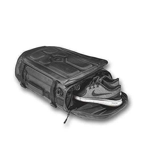 HEXAD Carryall Travel Duffel Bag - Includes Backpack Straps and Laptop Sleeve (Black, 40 L)
