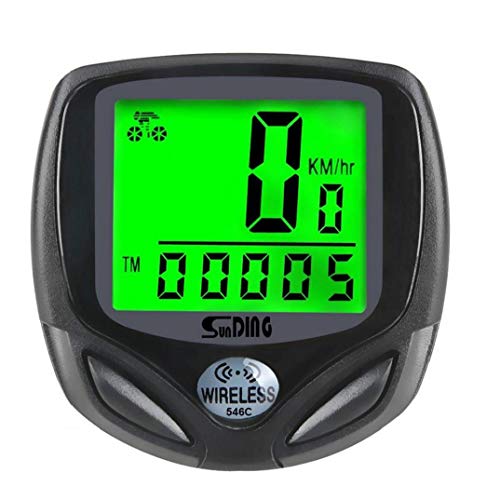MaylFre Velocidad Velocímetro De La Bici Impermeable Sin Hilos Bici De La Computadora Inalámbrica De Bicicletas Luminoso Inalámbrica del Ordenador Negro 1 Paquete