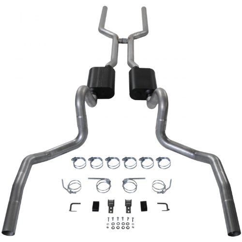 Image of Flowmaster 17200 Header-back System - Dual Rear Exit - American Thunder - Aggressive Sound