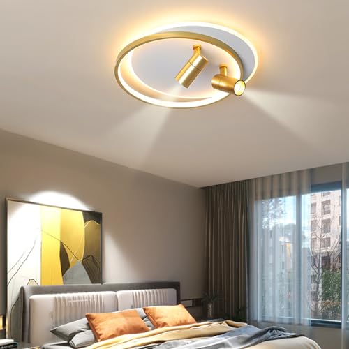 Lampe de salon ronde haut de gamme et plafonnier LED moderne à intensité variable - 5