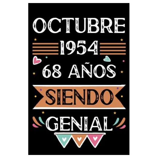 CUADERNO, Octubre 1954,68 Años Siendo Genial: Libro de visitas, cuaderno, 110 páginas de felicitaciones, idea de regalo, regalo Para la esposa, novia, mujer, La madre