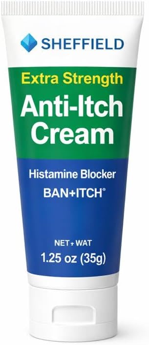 Anti-Itch Cream Extra Strength (1.25 oz) – 2% Diphenhydramine + Zinc Acetate – Fast Relief for Bug Bites, Poison Ivy, Rashes, Outdoor Itches & Irritations – Topical Analgesic & Skin Protectant