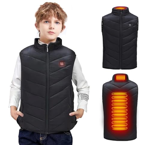 Kids Heated Vest,Kids Vest,Boys Girls Youth Heated Vest,Winter Warm Snow Vest for Kids 4-17(Without Battery)2