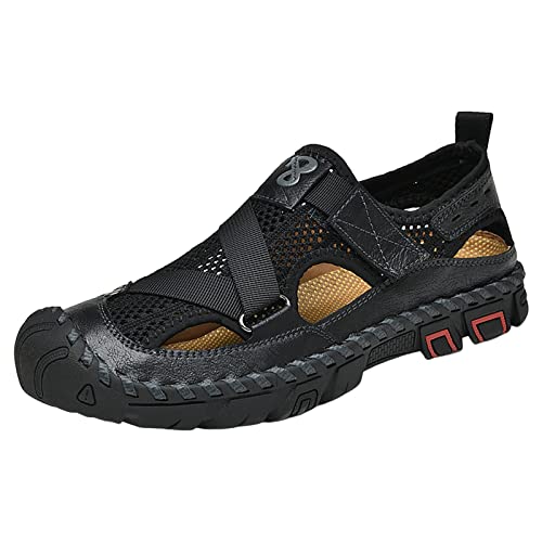Sandalias de malla para hombre con correas elásticas transpirables de verano talla UK