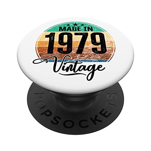 Birthday Vintage Año de nacimiento 1979 cumpleaños bday PopSockets PopGrip Intercambiable