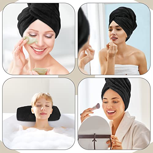 Sunland MMCTJ51.5X101.6BLACKX2 Microfiber Hair Drying Towel 2 Pack Super Absorbent Quick Dry Magic Hair Turban thumb #3