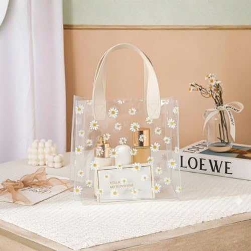 Image of SATYAM KRAFT 24 Pcs Transparent Reusable Leather Goodie Bags | Elegant Gift Bags for Her /Him Wedding Return Favors, Engagement Hampers, Marriage, Birthday & Festival Gifting | Handle Carry Bag