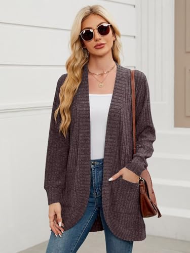 Image of BELAROI Women Plus Size Cardigan Sweater Fall Outfit