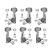 JIUWU Full Closed Guitar String Tuning Pegs Tuner Machine Heads Knobs Tuning Keys for Electric Guitar Part Replacement(3L+3R, Silver)