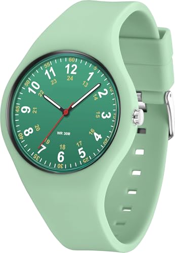 Montre sportive pour femme active et étanche en silicone souple