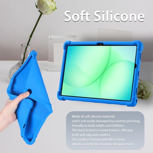Coque Samsung Galaxy Tab A9 Plus ATOOZ en silicone bleu pour enfant