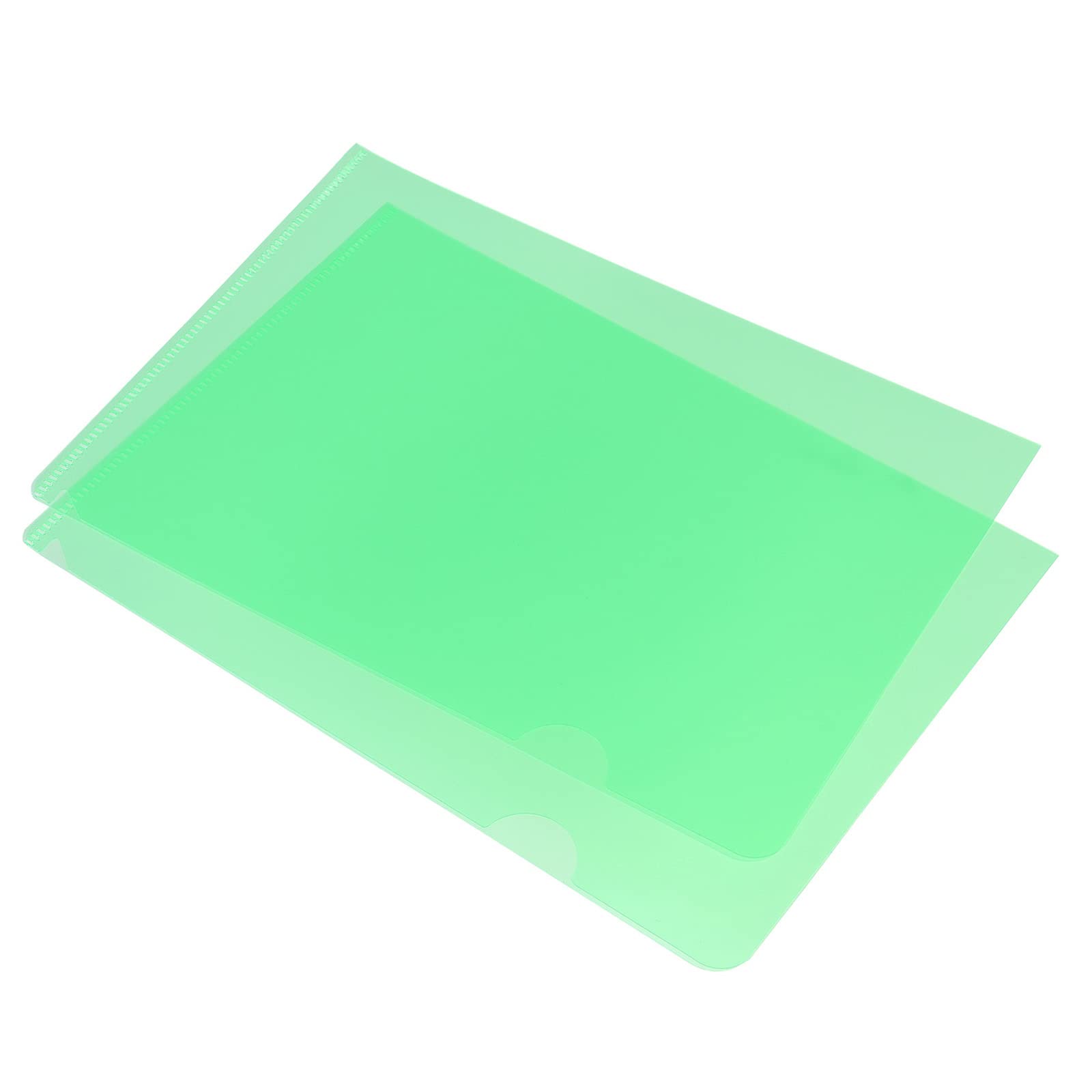 YOKIVE 12 Pack L Type Folder, A5 Size Clear Project Pockets Plastic Sleeves Document Folders Jackets Sheet Protectors