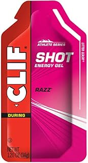 Clif Shot - Energy Gels - Razz - (1.2 Ounce Packet, 24 Count)