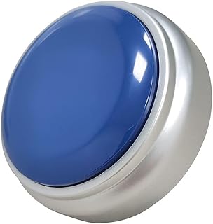 NESIGHTION Recorder Button 30 Second,Record Sound Button for Gift Education Includes 2 AAA Batteries (Blue+Silver)