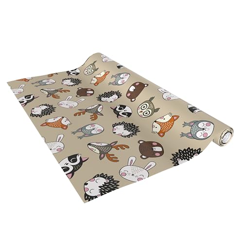 Vénilia Klebefolie Deco Standard, Waldtiere, 45 cm x 2 m, selbstklebende...