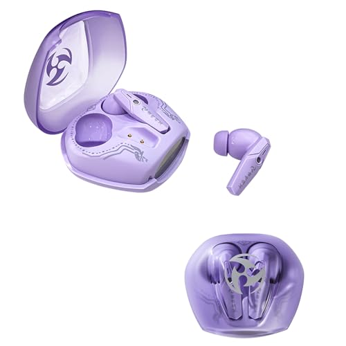 Kader Genshin Impact Earphone Beelzebul Custom Wireless Bluetooth 5.3 Headphone Intelligent Noise Cancellation HIFI Earbuds for Women Men Fans (Beelzebul Headphone)