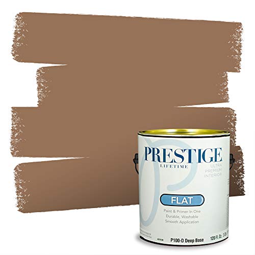 PRESTIGE Paints Interior Paint and Primer In One, 1-Gallon, Flat, Comparable Match of Sherwin Williams* Toasty*