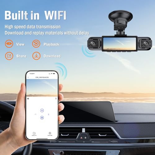 4-Channel 360° WiFi Dashcam with APP