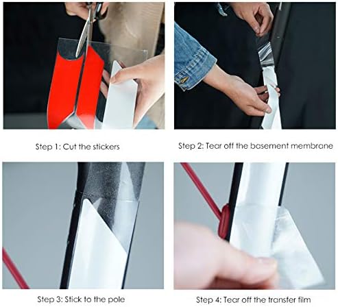 Miniatura 3 de Adhesivos reflectantes para scooter eléctrico XIAOMI M365 Ninebot ES1 ES2 ES3 ES4, película reflectante impermeable de noche, calcomanía para