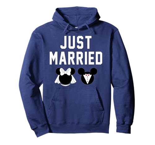 Disney Bridal Just Married pullover hoodie sweat haut de gamme aux finitions soignées
