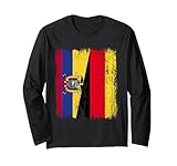 Ecuador Deutschland Halbflagge Ecuadorianisches deutsches Erbe Langarmshirt