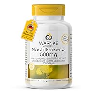 Nachtkerzenöl 500mg - 250 Softgel - Kaltgepresst - Linolsäure - Gamma-Linolensäure - natürliches Vitamin E - Großpackung | Warnke Vitalstoffe - Deutsche Apothekenqualität