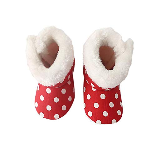 CHIU Unisex-Baby's Red Bootie -6-12 Months 4 41IU3 4l+gL