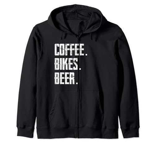 Funny Cycling Coffee Bikes Beer Vintage Sudadera con Capucha