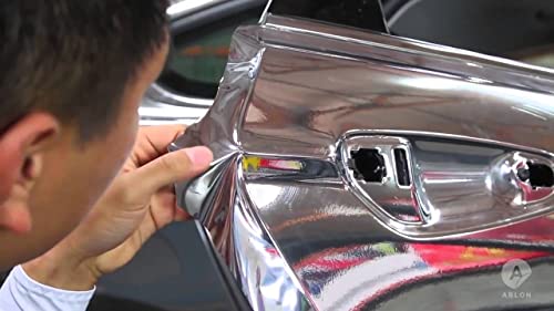 Image of WISDOM Silver Mirror Chrome Vinyl Self Adhesive, Vinyl Car Wrap Self-Adhesive Film Decal (12 inchx480 inch, Silver Chrome)