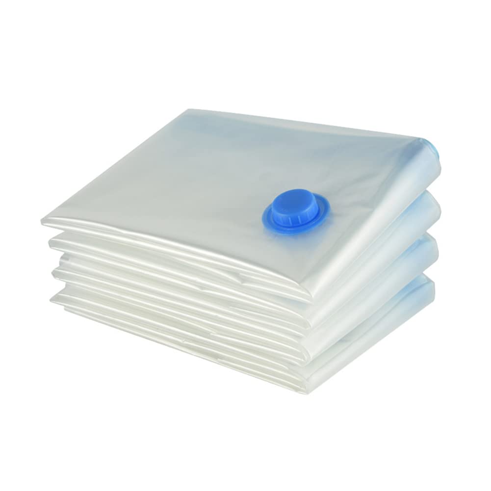 Vacuum Storage Bags 6 Pcs Vacuum Storage Bags With Valve Transparent Folding Compressed Space Bag Travel Seal Packet Organizers For Towel Cloth(80X100CM)