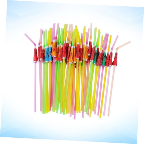 Pitillos desechables con diseño sombrilla 100 piezas miniatura 7