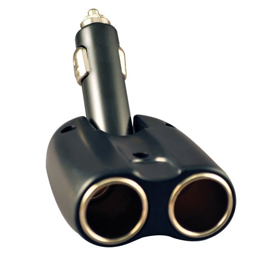 Cargador de mechero Panavise con conector doble para móvil y navegador GPS en el coche