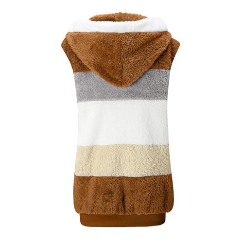 Womens Sherpa Vest Casual Warm Fuzzy Faux Shearling Coat Sleeveless Fleece Gilet Zip Up Warm Jackets Outerwear4